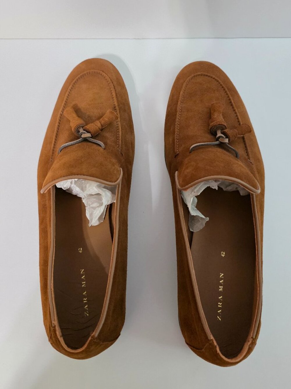 Tan Suede Loafers
